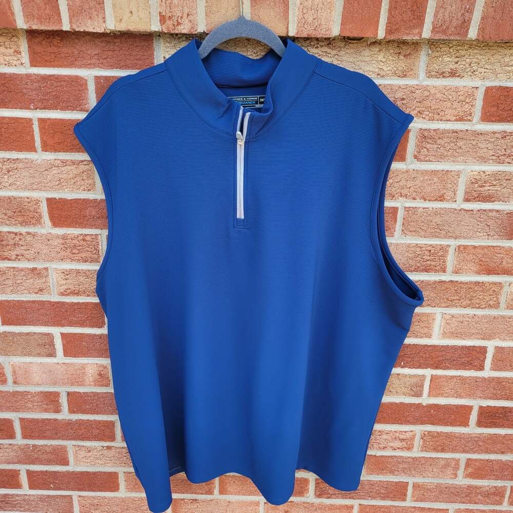Roundtree & Yorke Performance Vest Jacket Men's Size 3XT New with Tags Navy Blue